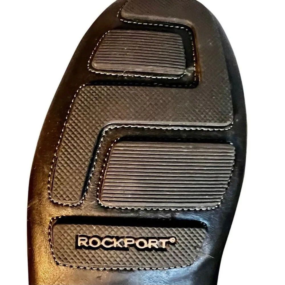 Rockport By Adidas Black Classic Leather Driving Loafers Size 12